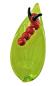 Preview: Orchideenstab, Blatt mit Raupe - rot- (normale Ausf.)